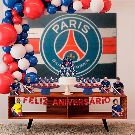 Kit Festa Psg Paris Saint Germain Itens Painel Faixa No Shoptime