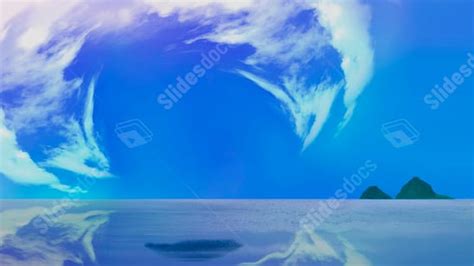 Blue Sea Ocean Sky Beautiful Powerpoint Background For Free Download