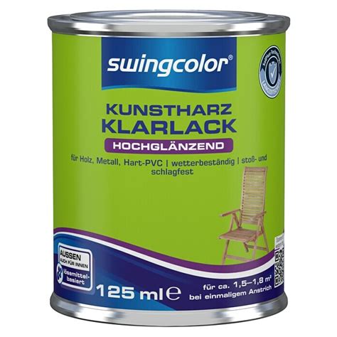 swingcolor Klarlack Kunstharz für Außen Farblos Hochglänzend 125 ml