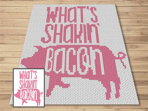 What S Shakin Bacon Farmhouse Pig Graph And Pattern C C Tapestry