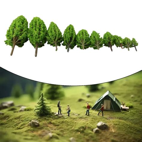 Lot De Arbres Mod Les Verts Pour Diorama Train Chemin De Fer Et