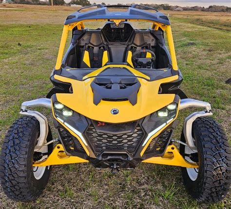 2024 Can Am Maverick R X RS With Smart Shox Carbon Black Neo Yellow