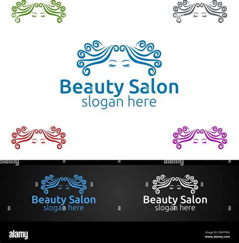 Logo De Mode Salon Pour Le Styliste De Beauté Cosmétiques Ou Boutique