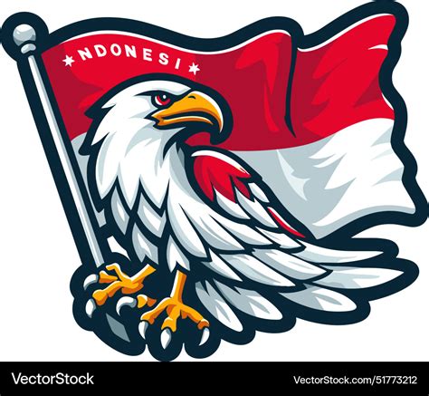 Indonesia Independence Day Doodle Line Drawing Vector Image