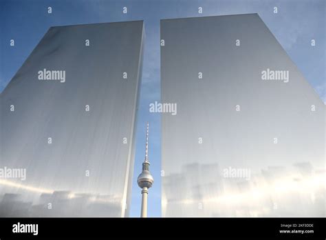 The TV Tower Located On The Alexanderplatz In Berlin Germany Stock