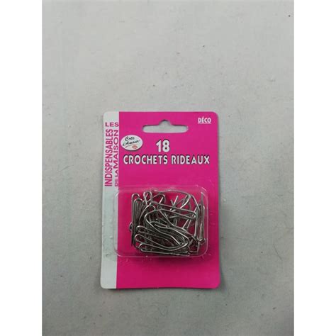 Lot de 36 Crochets pour Rideaux à Galon Fronceur Ruflettes Yatout