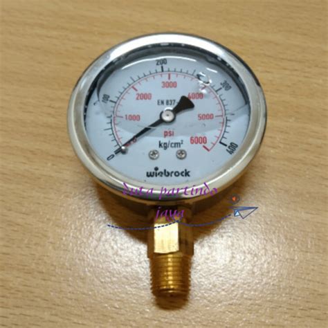 Jual Pressure Gauge Raket Stainless 2 5 Inch 0 400 Bar Kg Cm2 6000psi