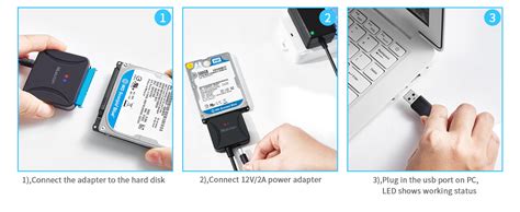 Mueuton Adaptateur Sata USB 3 0 Câble adaptateur de disque dur SATA