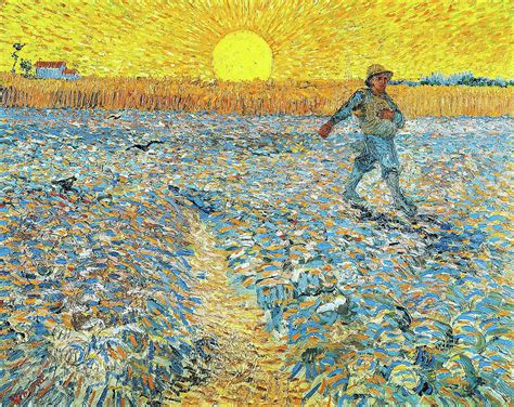 The Sower At Sunset In Painting By Vincent Van Gogh