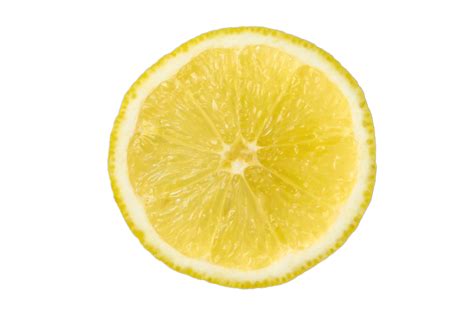 Yellow Slice Lemon Isolated On A Transparent Background Png