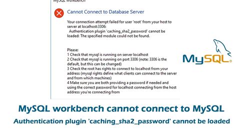 Mysql Workbench Cannot Connect To Database Server Caching Sha