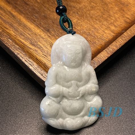 Feicui KWAN YIN Guanyin Natural Green Grade A Jade ICE Jadeite Chinese