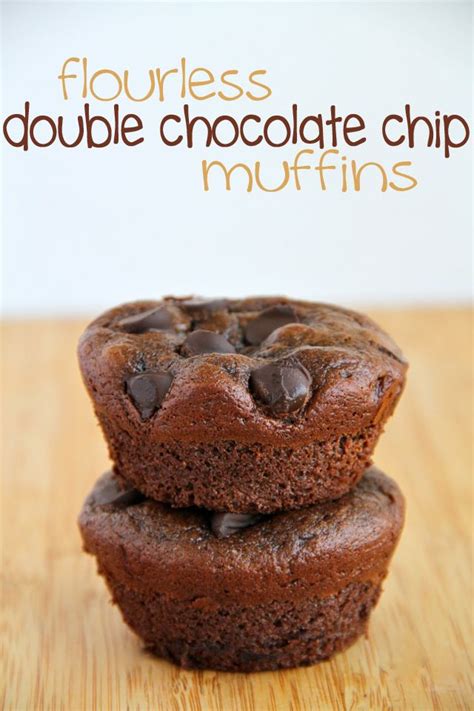 Flourless Double Chocolate Chip Muffins Gluten Free Sugar Free