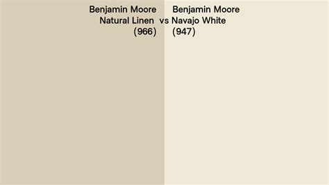 Benjamin Moore Natural Linen Vs Navajo White Side By Side Comparison