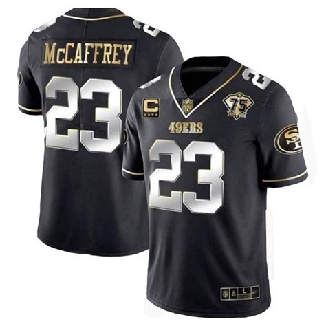 Mens San Francisco Ers Christian Mccaffrey Black Gold With C