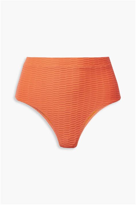 SOLID STRIPED Jacquard High Rise Bikini Briefs THE OUTNET