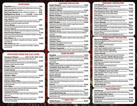 Menu At Daawat Authentic Indian Restaurant Edmonton