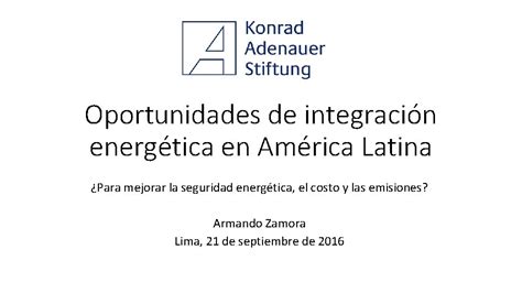 Oportunidades De Integracin Energtica En Amrica Latina Para