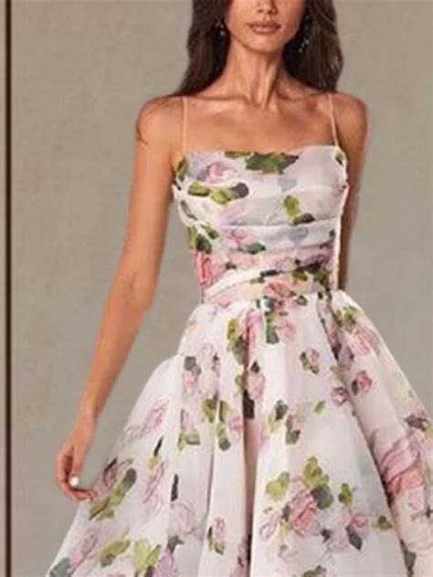 Floral Elegant Strapless Wedding Guest Dress Stylewe