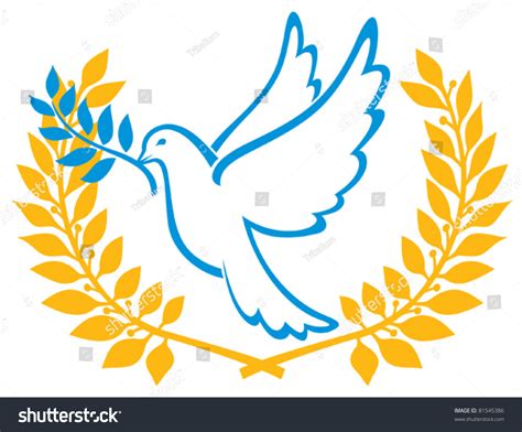 Dove Peace Symbol Stock Vector 81545386 - Shutterstock