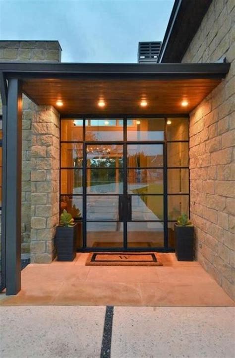 32 The Best Modern Front Entrance Exterior Design Ideas - MAGZHOUSE