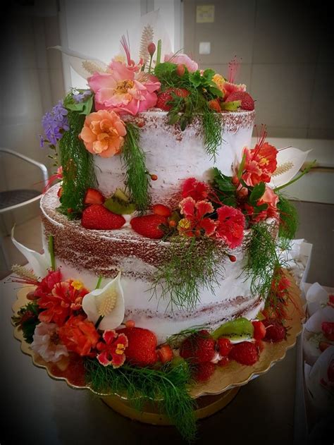 Torta Floral Naked De Viana