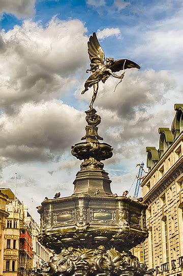 Eros Statue At Piccadilly Circus In London Capital Cities Attraction