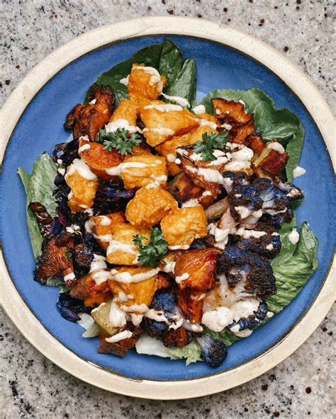 Crispy Buffalo Tofu Sweet Potato Bowls With Tahini Ranch Vegan — Kula S Kitchen