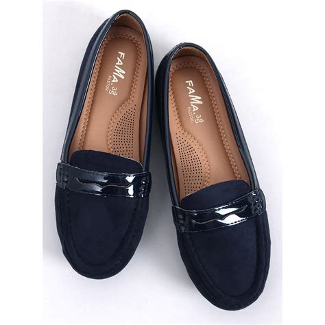 Womens Navy Blue Loafers Fm2958 3 Blue Keeshoes