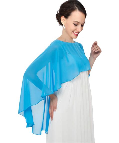 Pukguro Shawl Wraps For Women Formal Chiffon Sheer Capes Cover Up For