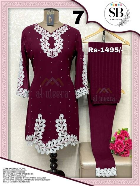 Georgette Embroidered Pakistani Fancy Suit Stitched At Rs 1495 In