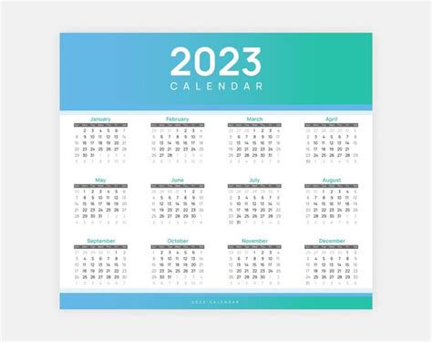 Premium Vector New Year Clean Calendar Template