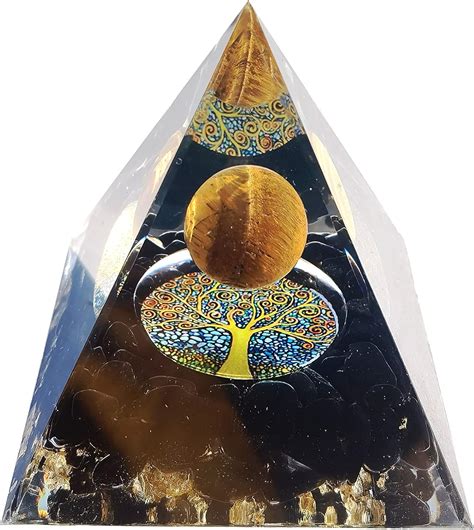 Vnstkww Moonstone Crystal Orgone Pyramid Ogan Crystal Energy Tower