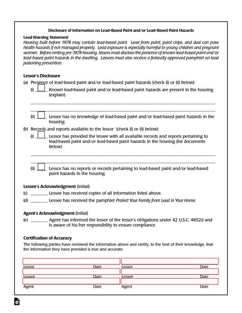 Free Lead-Based Paint Disclosure Forms | For Sellers & Landlords - PDF – eForms