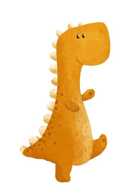 Mignon Drôle Couleur Dino Dinosaure Illustration Dino Conception Art