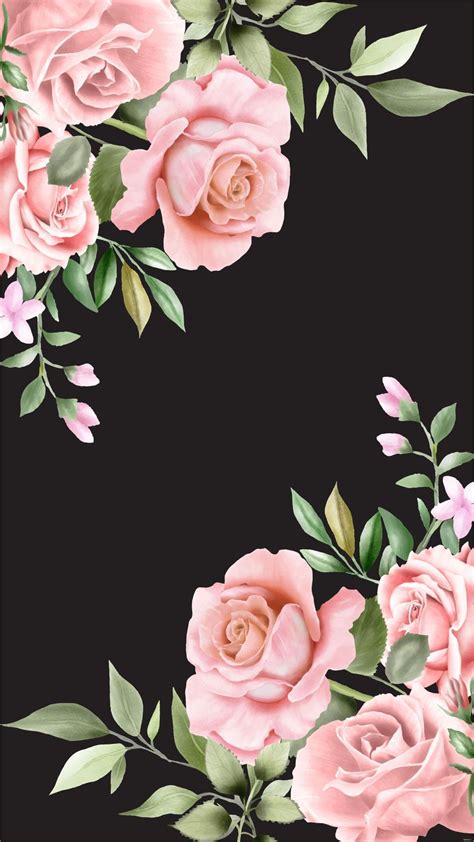 Aggregate Floral Wallpaper Black Background Best In Cdgdbentre