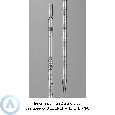 Купить стеклянную пипетку Brand Silberbrand Eterna 5 мл с делениями 0 ...