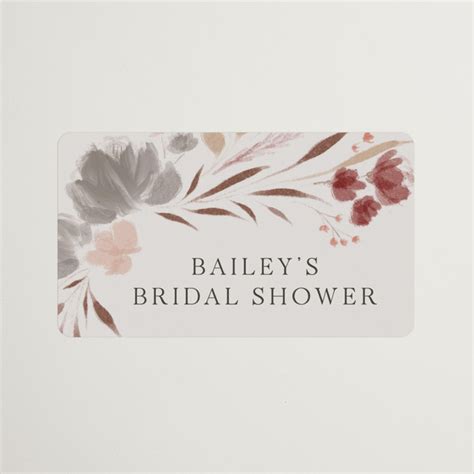 Autumn Showers Bridal Shower Favor Stickers By Nicoletta Savod Minted