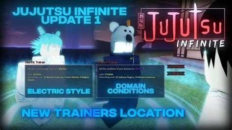 NEW TRAINERS LOCATIONS NEW CODE Jujutsu Infinite YouTube