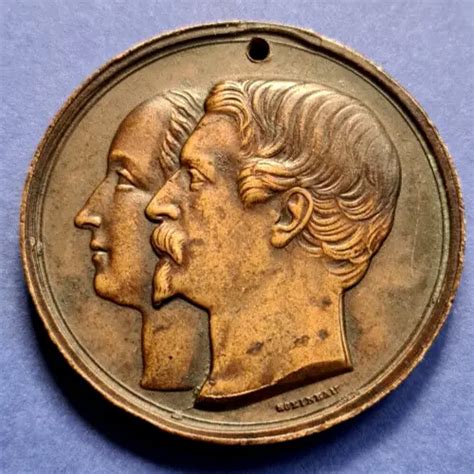 MÉDAILLE DE MARIAGE Napoleon III et Eugénie Impératrice à Notre Dame