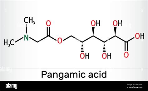 Pangamic Acid Pangamate Molecule It Is Vitamin B15 Ester Derived