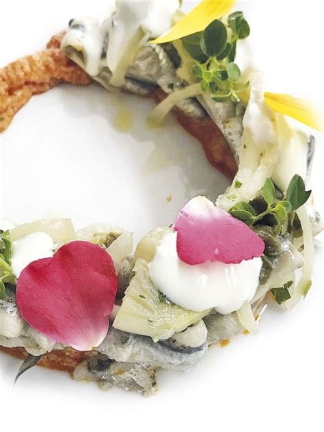 A Close Up Of A Plate Of Food With Flowers On It S Headband