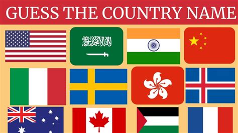 Guess The Country Name By Flag Guessing Game Guess The Flag In 3