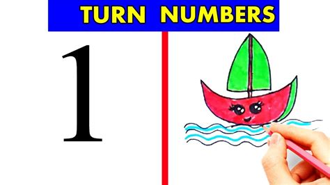 How To Turn Numbers 1 And 2 Into Cartoon Youtube