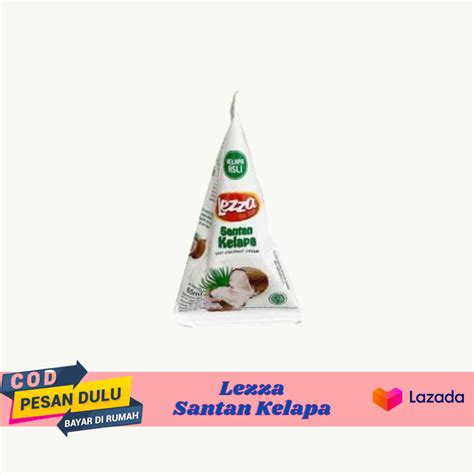 3pcs Santan Siap Pakai Lezza Santan Kelapa 65ml Air Kelapa Murni Yang