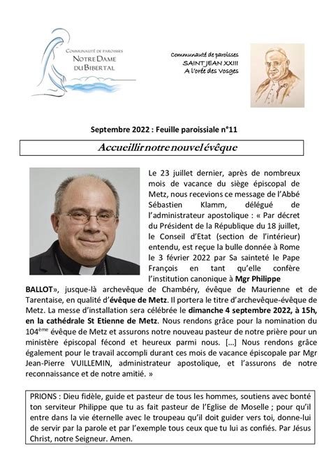 Calaméo Feuille Paroissiale 11 2022