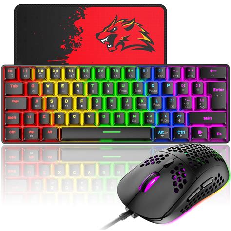 Lexonelec Tkl Wired Mechanical Gaming Keyboard Rainbow Led