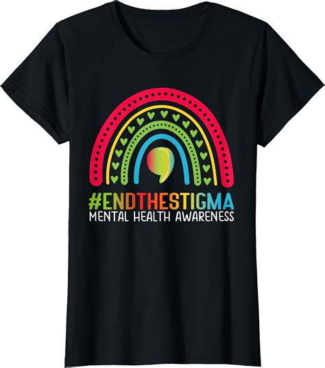 Mental Health Matters End The Stigma Rainbow Boho T Shirt Walmart