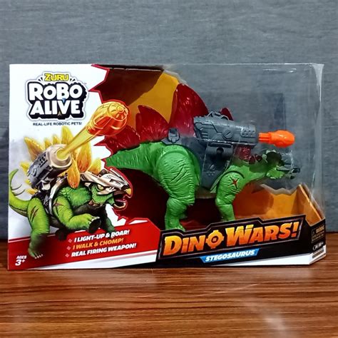 Jual Zuru Robo Alive Dino Wars Stegosaurus T Rex Action Figure Shopee