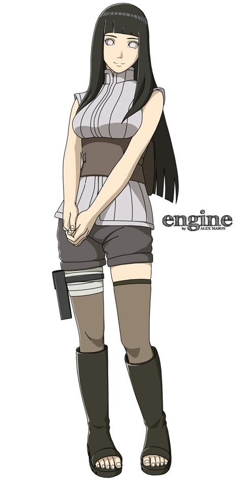 An Anime Character With Long Black Hair And Knee High Boots Standing